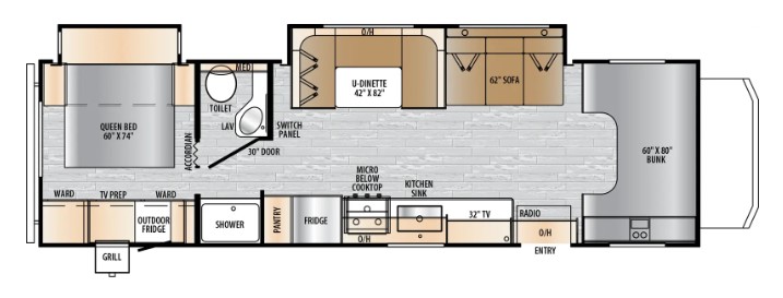 2024 EAST TO WEST RV ENTRADA 2950OK*23, , floor-plans-day image number 0